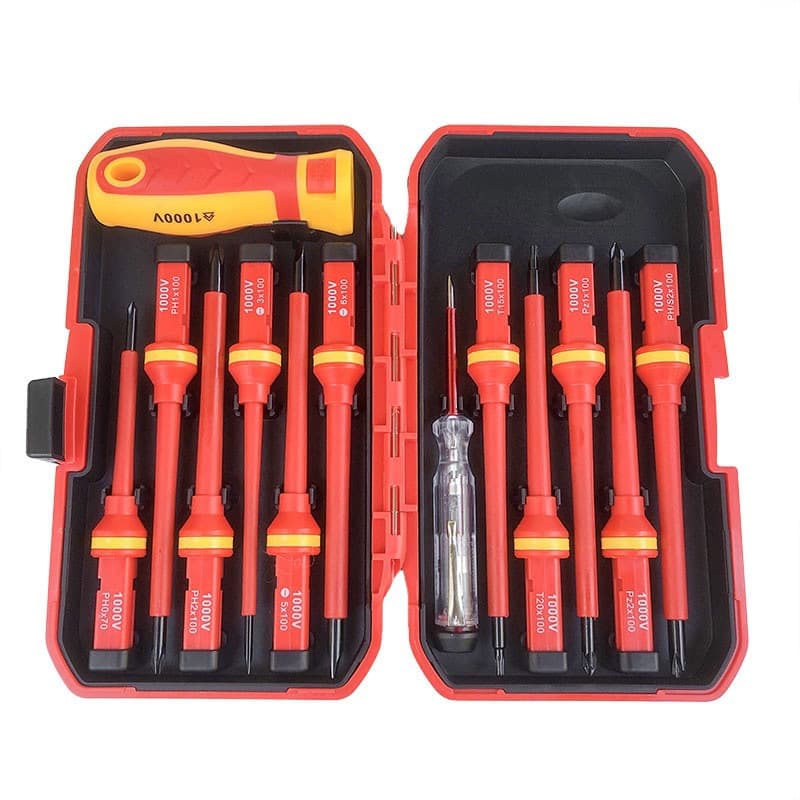 Cross-border special electrician screwdriver set 13-piece insulated screwdriver cross-shaped high-voltage resistant S2 screwdriver
