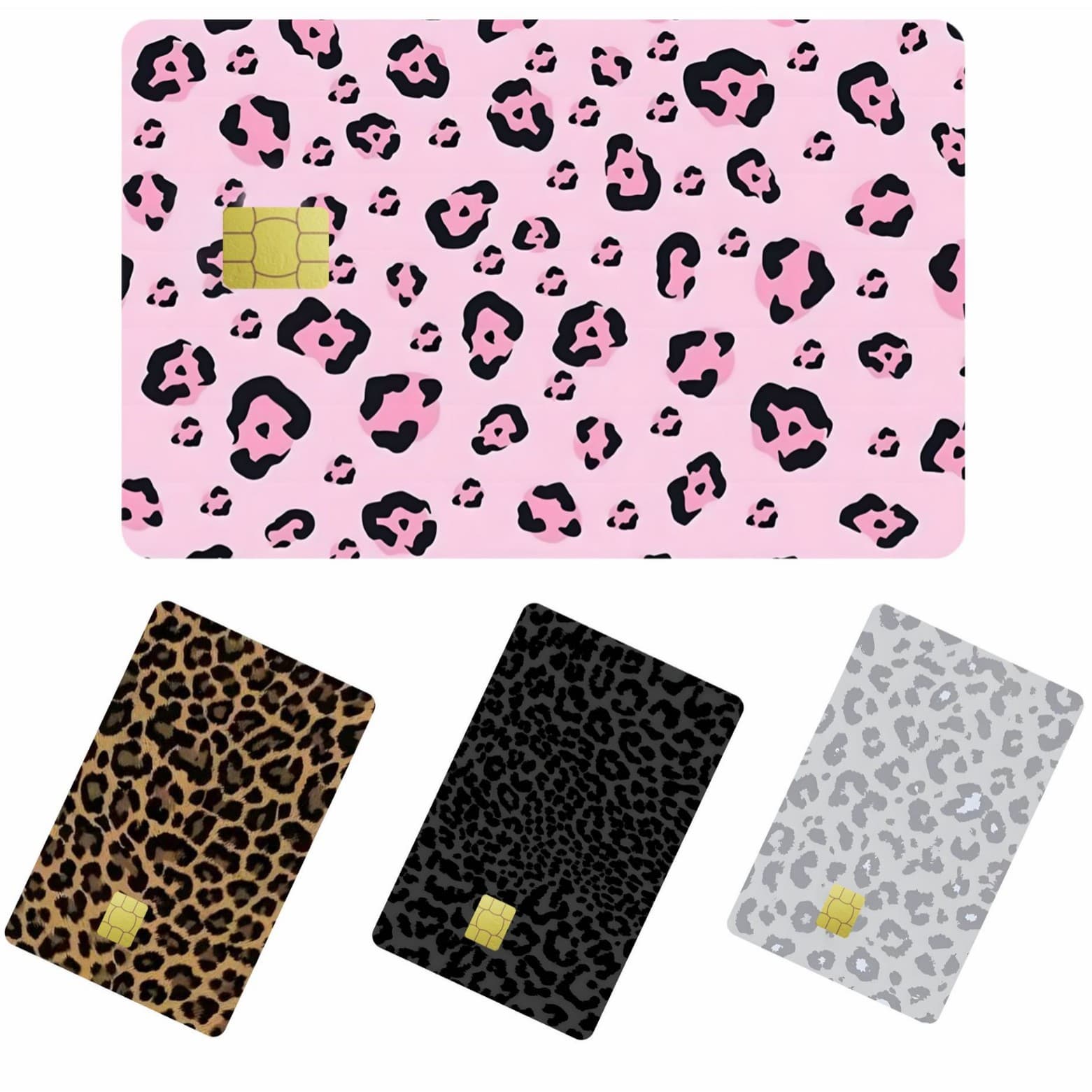 Amazon's Best Seller: 4 New Leopard Print Credit Card Skin Decor Stickers 2025 Virtual Membership Card Stickers