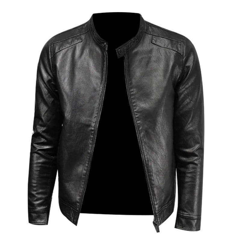 Leather Jacket 2021 Coat, Youth Biker Autumn Fashionable Autumn Wear PU Stylish Thin Korean Style Slim Fit Men's