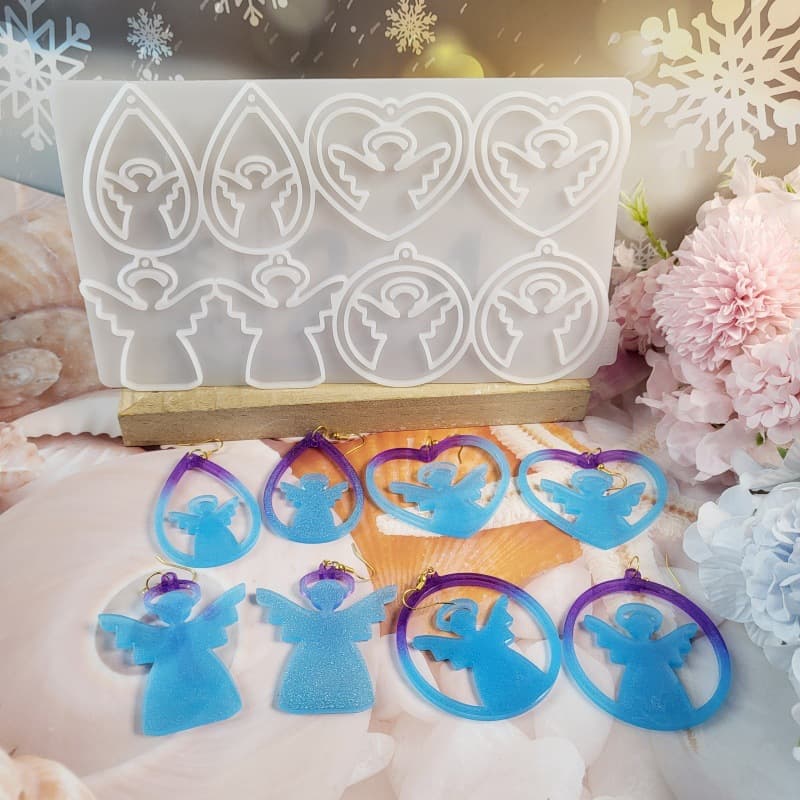 Z0029 Angel Earring Crystal Resin Mold Silicone Mold DIY Decorative Silicone Mold
