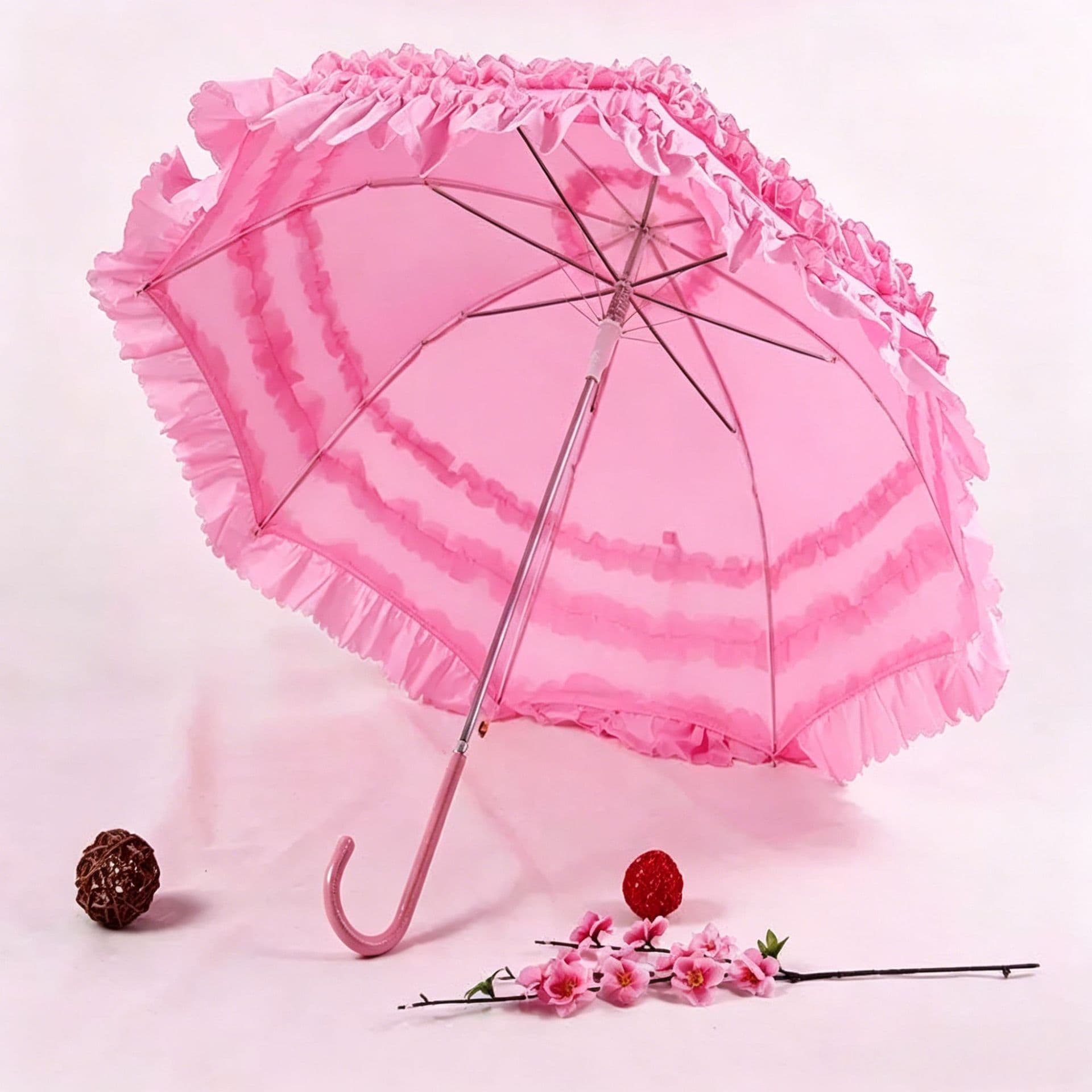 Lace Princess Umbrella Lolita Umbrella Straight Umbrella Wedding Umbrella Wedding Parasol Bride Umbrella Vintage Long Handle Umbrella