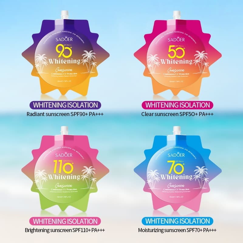 Full English SADOER beauty white isolation radiant anti-sun cream brightening even skin moisturizing isolation cream cross-border wholesale