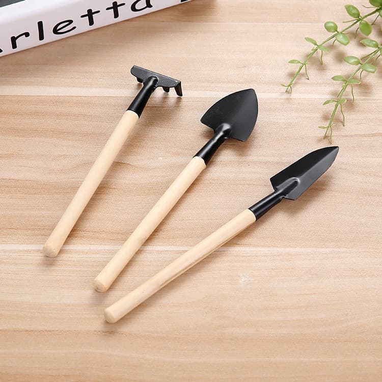 Gardening Tool Set 3-Piece Flower Rake Planting Vegetables Flowers Succulent Small Shovel Tool Small Spade Potted Plant Supplies