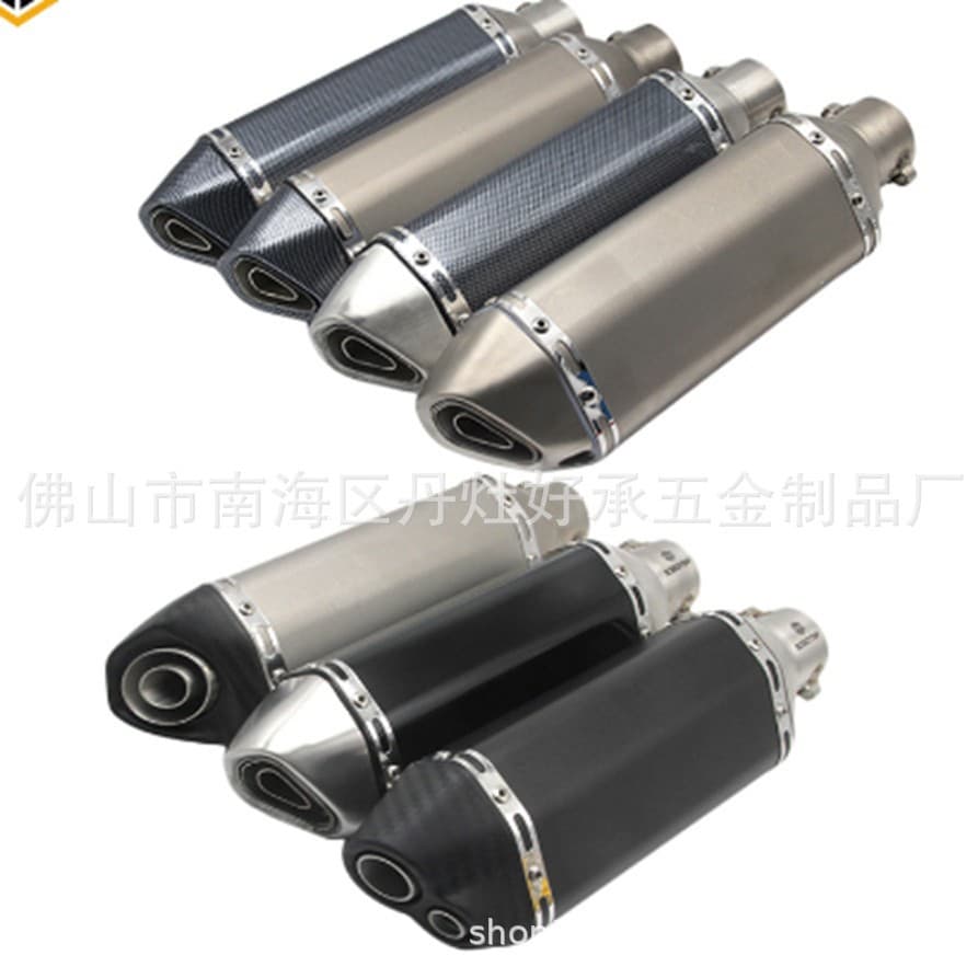 Factory Promotion Hexagonal Exhaust Pipe Large Displacement Sports Car Sound Imitation Scorpion Wanhu Exhaust Pipe 310 Black