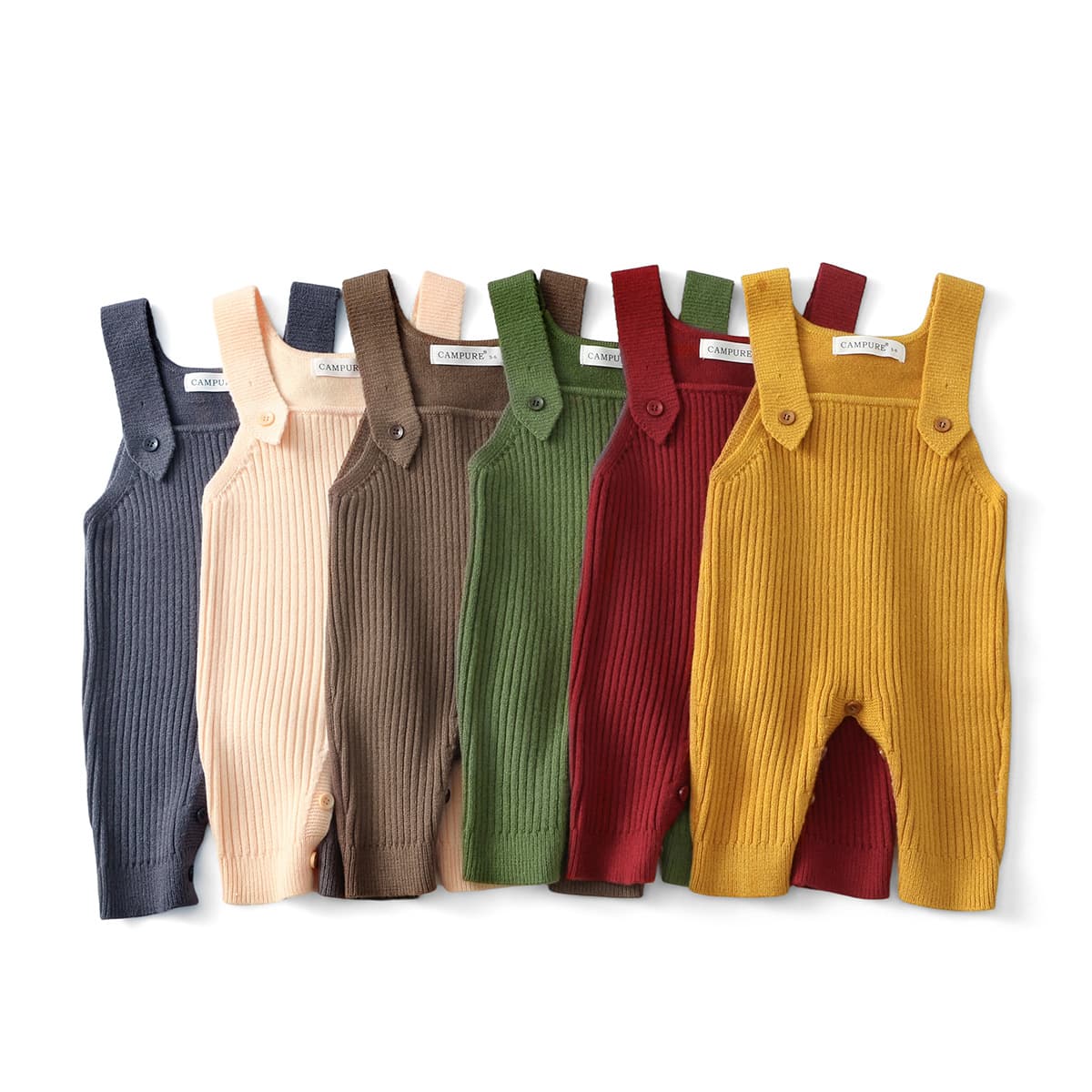 Korean style baby jumpsuit, autumn and winter knitted versatile overalls for boys and girls, woolen trousers for infants and toddlers, trendy rompers