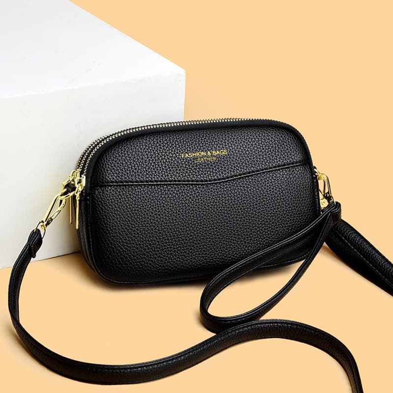 New Trendy Top Layer Cowhide Single Shoulder Crossbody Small Bag Women Shell Bag Fashion Casual Versatile Commuter Cross-border Foreign Trade