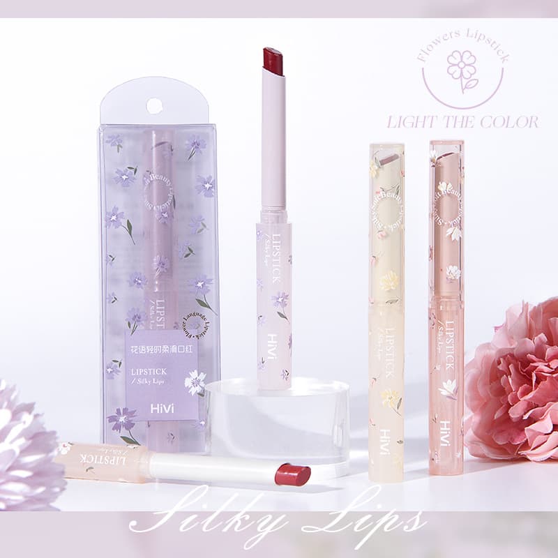 Hivi Flower Language Light and Smooth Lipstick Delivery Shopee Lipstick to Girlfriend Lipstick Wholesale Southeast Asia V102