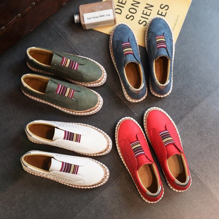 Cross-border Plus Size Fashion Casual Shoes for Women Spring New Arrival Trendy Breathable Perforated Sneakers White Shoes