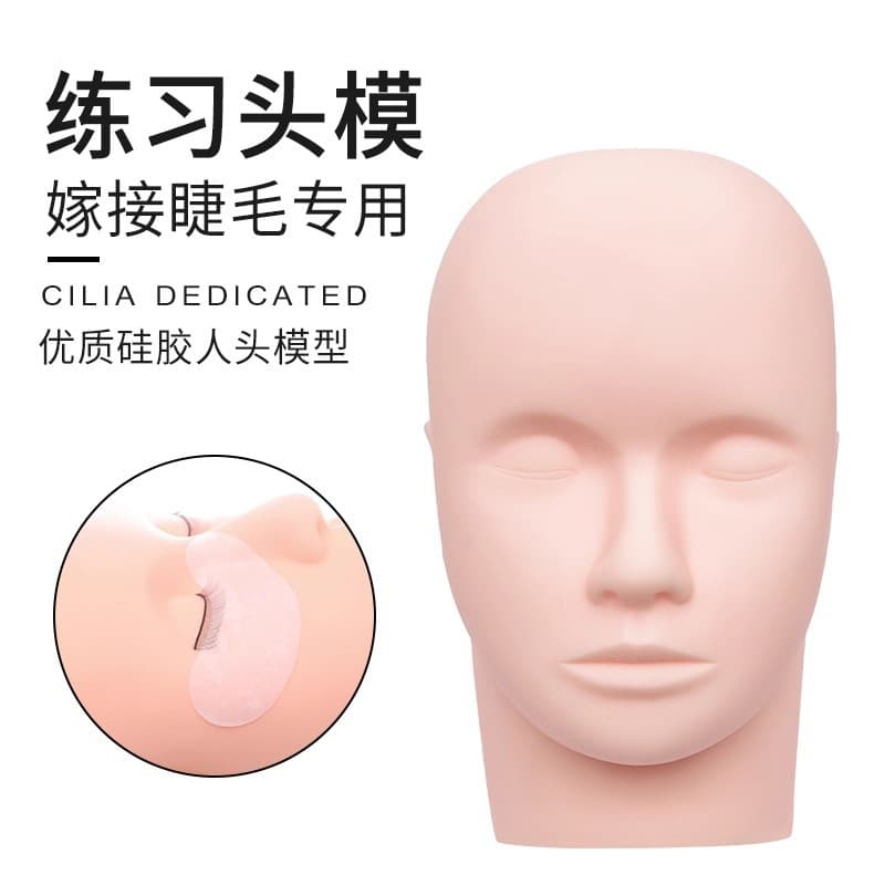 Mannequin Head Model for Eyelash Practice, Wig Styling, Hair Braiding, Makeup Simulation, Hairdressing, and Lash Extension Training