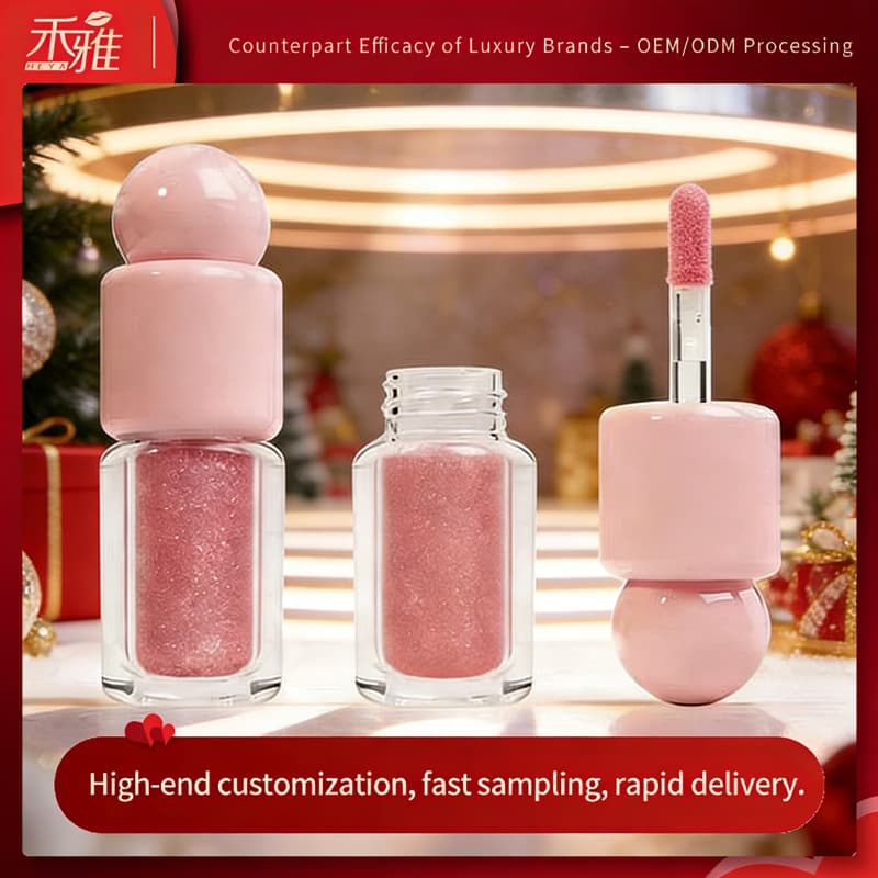 Cross-border lip gloss OEM processing foreign trade lip glaze OEM tear-off non-stick cup non-fading lip gloss custom lipstick ODM