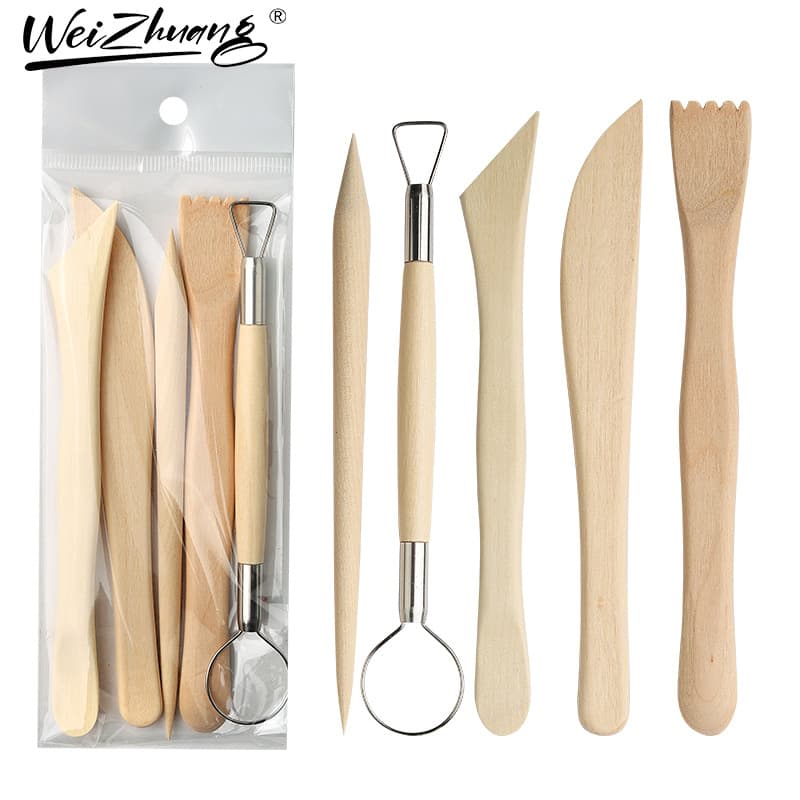 Wholesale High-Quality Clay Sculpture 5-Piece Set Art Supplies Sculpting Tools Soft Clay Pottery Tools