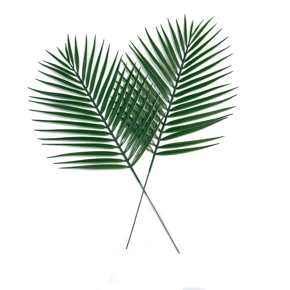 Artificial Green Plant Single Fake Leaf Green Areca Palm DIY Accessory Party Decoration Home Decor Cross-border
