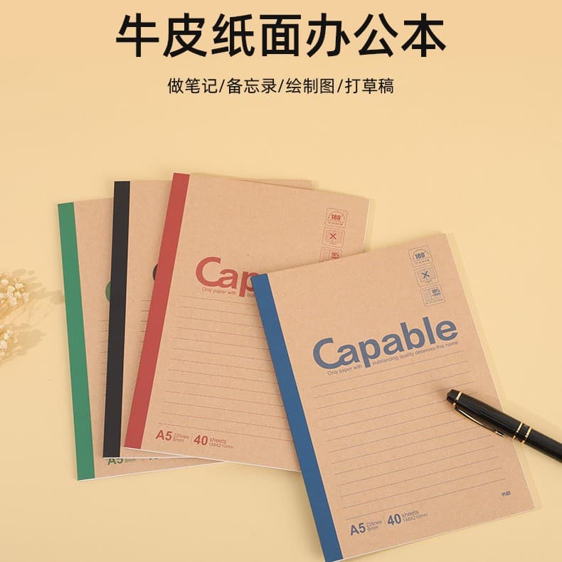 Softcover Notebook Custom Wholesale A5 B5 Glue-bound Wrap-around Strip Office Meeting Minutes Book Diary Notepad