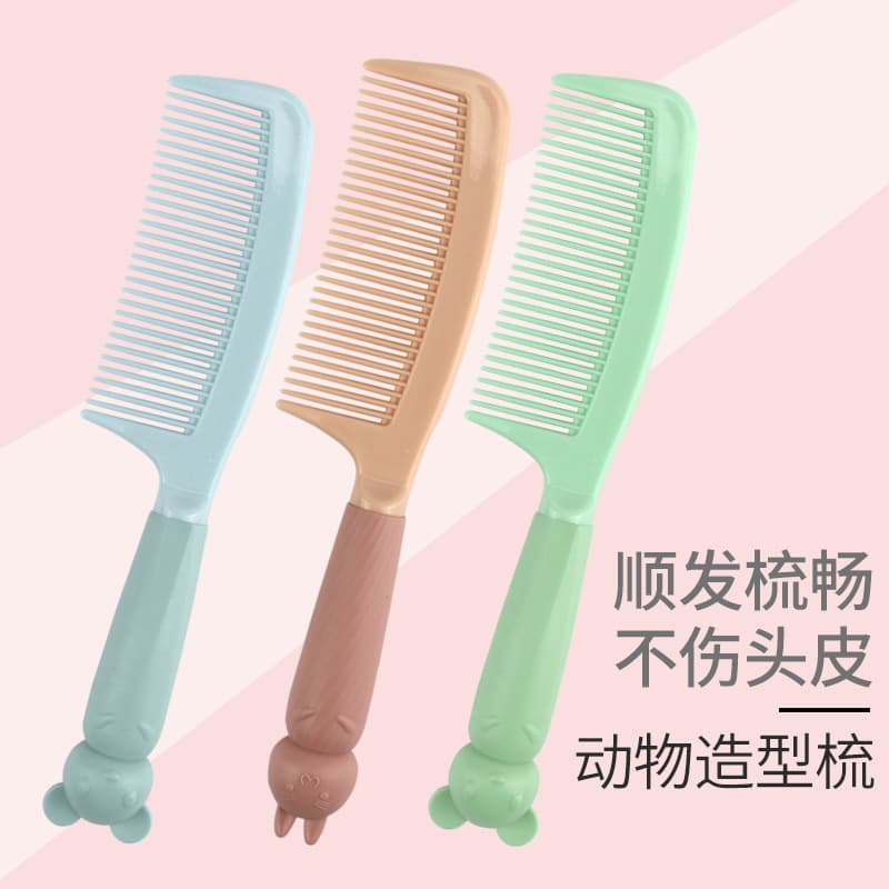 Cute Cartoon Mouse and Rabbit Style Comb for Women, Plastic Hair Styling Comb, Anti-Static Curling Comb