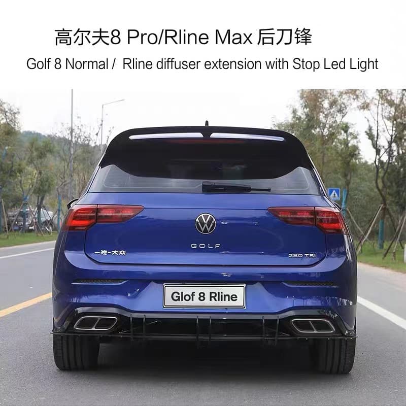 Suitable for 21 Volkswagen Golf 8 blade rear lip, eighth generation GTI spoiler Rline rear bumper modification surround