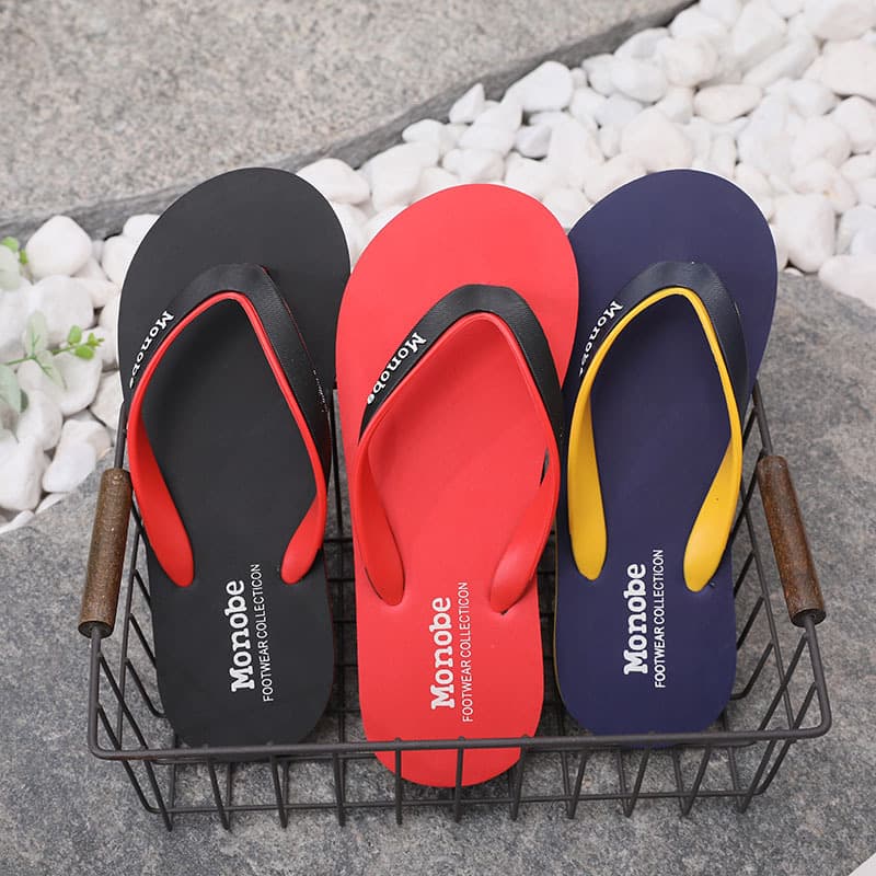 Men's Flip Flops Summer Non-Slip Odor-Resistant Durable Outdoor Sandals Premium Toe Post Soft Sole