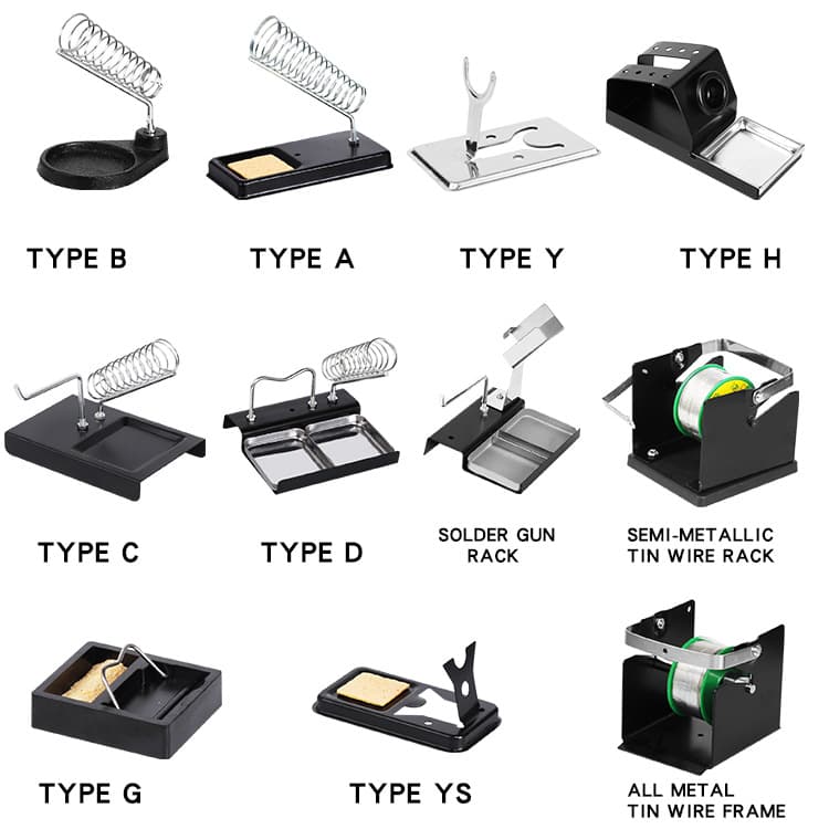 Cross-border supply of all-metal soldering iron stand, soldering iron fixed bracket, multi-functional tin wire stand, universal soldering iron stand manufacturer