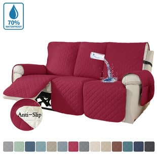 New Export Style Large Grid Waterproof Sofa Throw, Recliner Cover with Non-Slip Backing, Pet Pad, Full Coverage Protective Cover