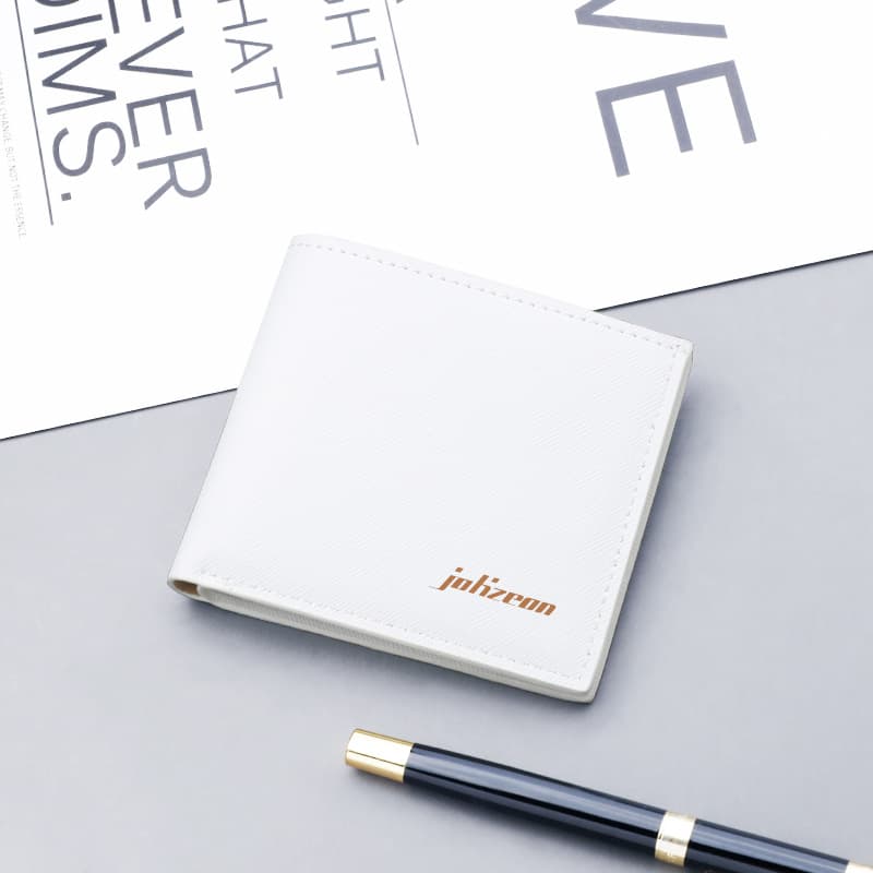 Ultra-Thin Foldable Wallet for Men Compact Youth Style PU Leather City Simple Style Dual Fold Lightweight Daily Match
