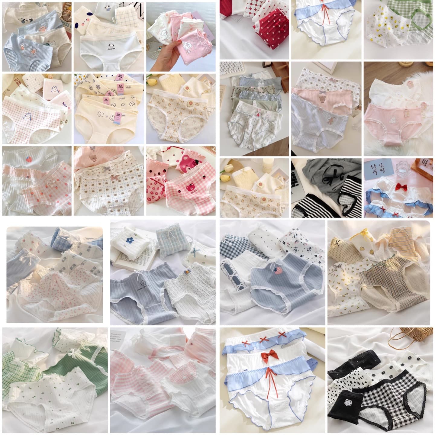 Mixed Style Girls Panties Japanese Style Sweet Teen Panties Cotton Antibacterial Crotch Cute Sweet Triangle Panties Wholesale