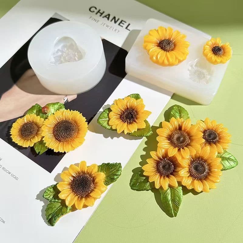 3D Peach Blossom & Cherry Blossom DIY Soap Resin Casting Handmade Soap Aromatherapy Plaster Silicone Candle Mold Decoration Gift