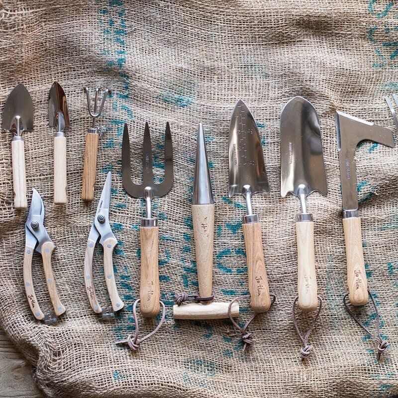 Gardening tools stainless steel shovel seedling puller sowing cone gap shovel eight-tooth rake three-prong shovel three-claw arch rake shovel removal