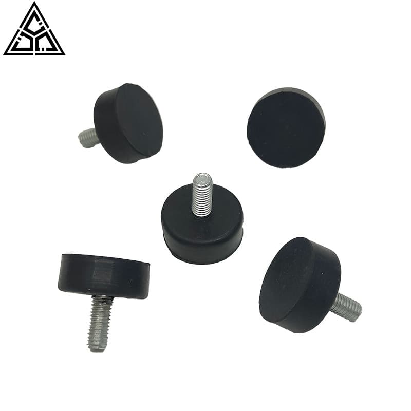 25*M6 Rubber Wear-Resistant Anti-Slip Adjustable Feet Equipment Heightening Shock Absorption Machine Leveling Feet Instrument Support Rubber Pads