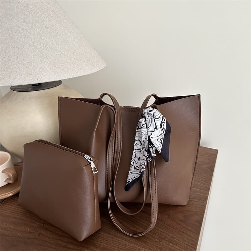 Cross-border Vintage Mother-Child Underarm Bag for Women 2026 New Style Commuter Versatile Shoulder Bag Casual Large Capacity Tote Bag
