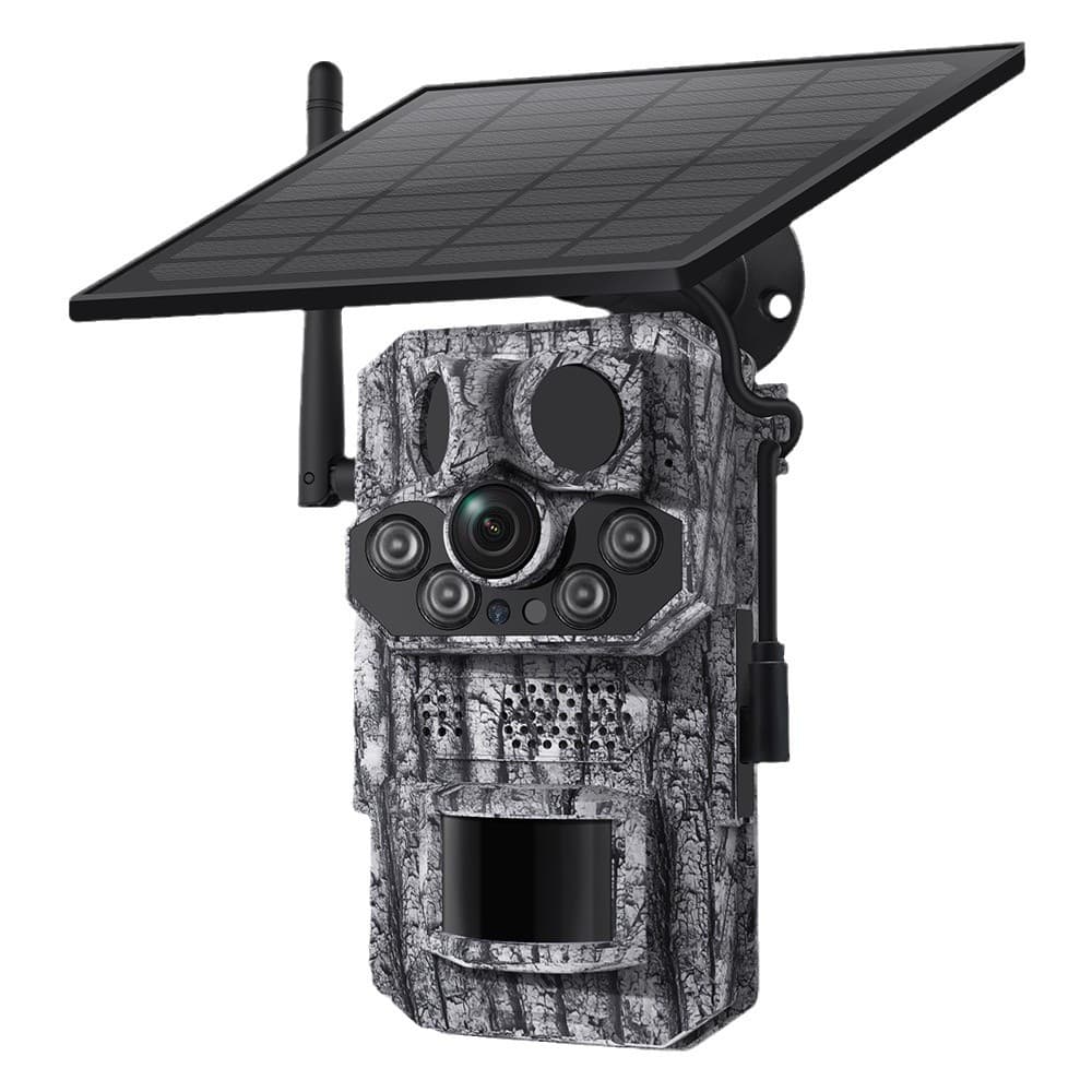 Outdoor Forest Solar 4G Hunting Camera GPS Positioning Wildlife Detection Black Light Animal Recognition 3PIR
