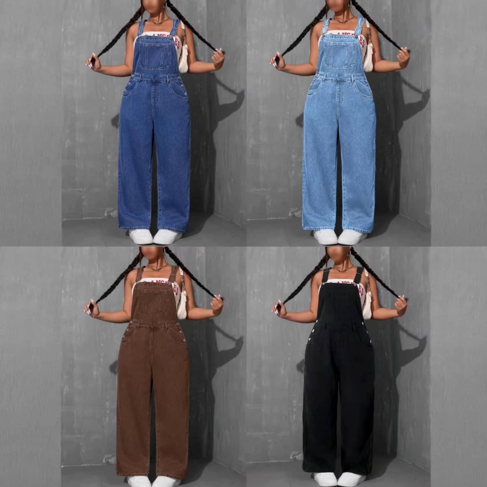 Denim Overalls Jumpsuit Wholesale New Women's Denim Jumpsuit Set Wholesale