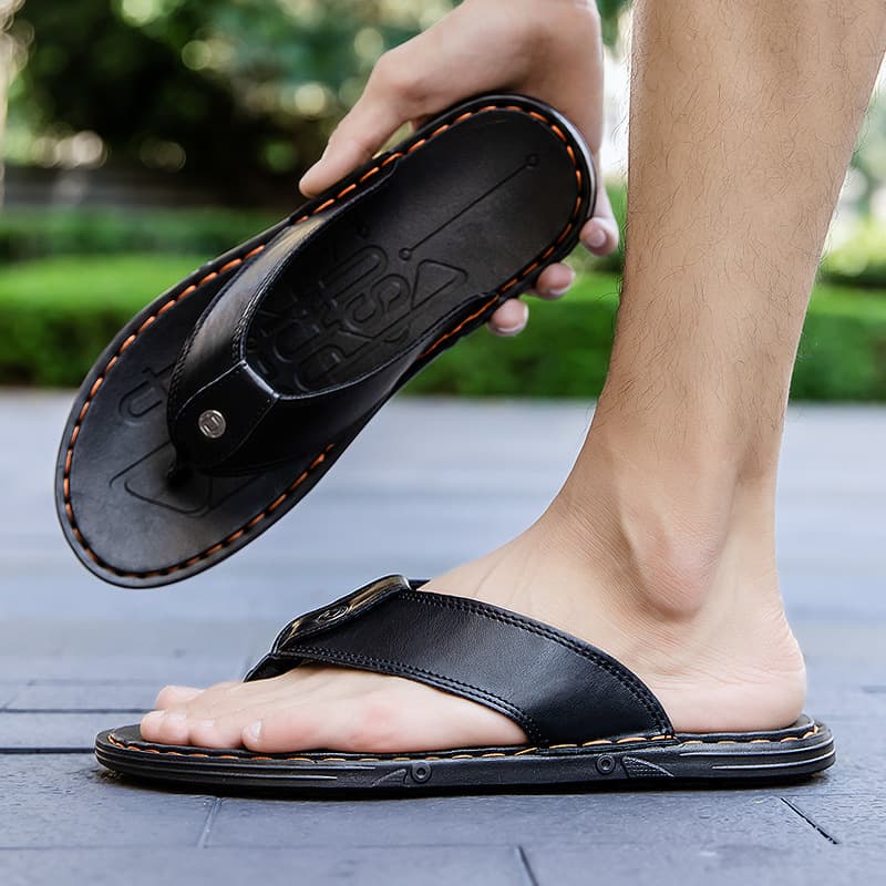 New Men's Slippers, Summer Outdoor Anti-Slip Durable Sports Casual Versatile Flip Flops, Men's Thong Sandals Beach Slippers