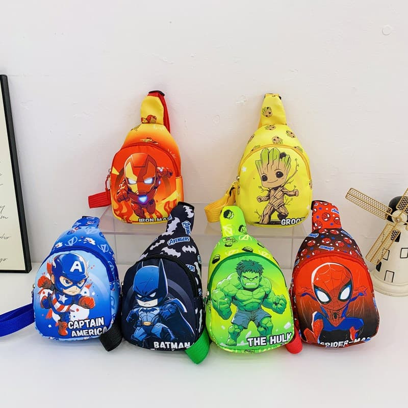 2025 New Children's Bag Trendy Textured Fashion Cartoon Chest Bag Mini Outdoor Casual Lightweight Coin Purse