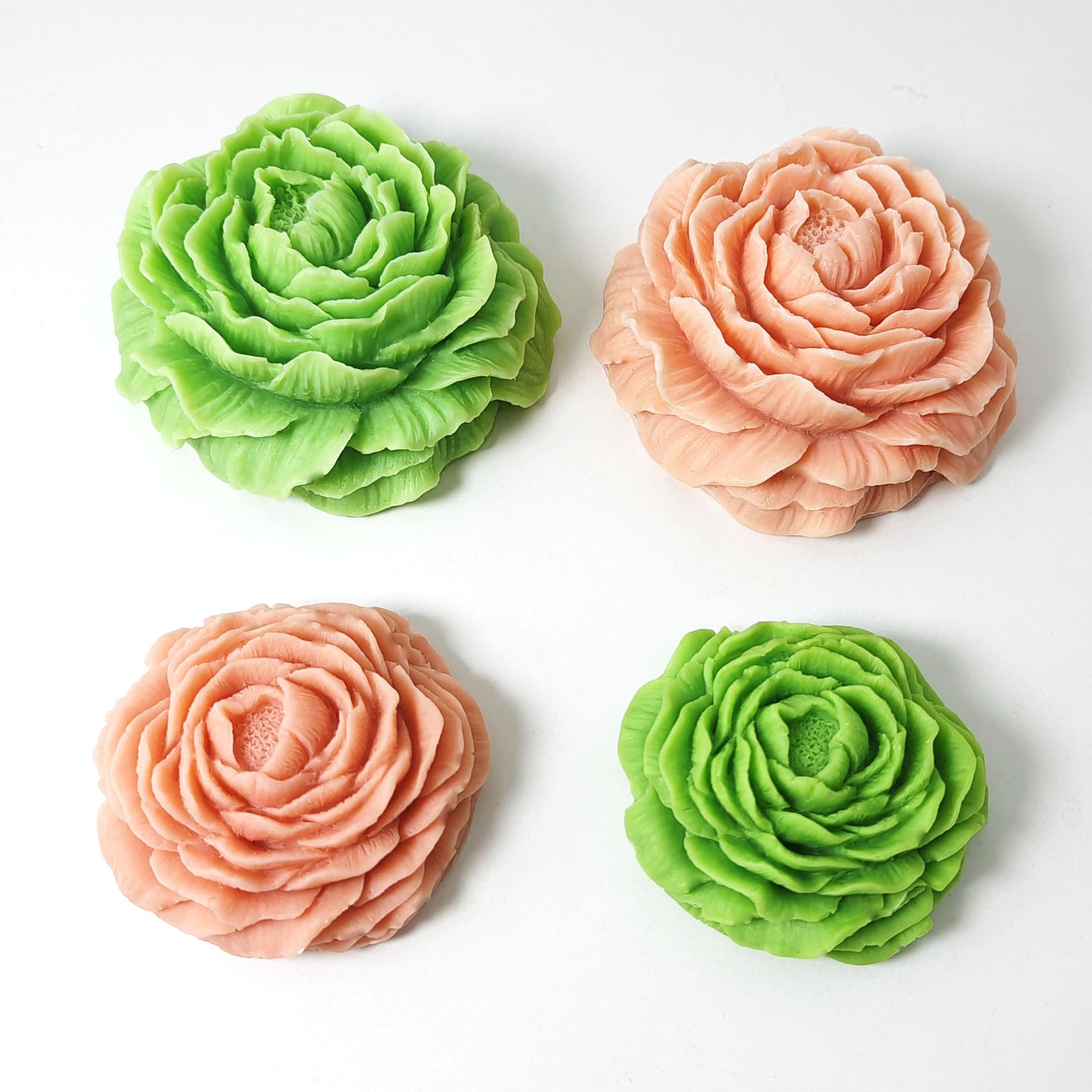 Large Peony Flower Handmade Soap Mold, Imitation Realistic Floral Aromatherapy Candle Mold, Vegan Flower Panna Cotta Pudding Silicone Mold