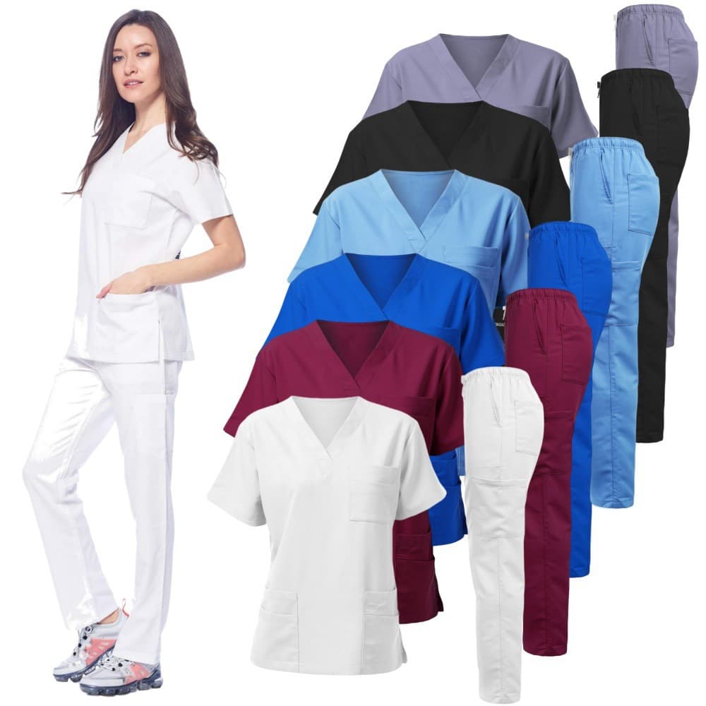 Dental Clinic Scrub Suit Men's and Women's Short-Sleeve Scrub Set Separate Doctor Workwear Surgical Gown Wholesale