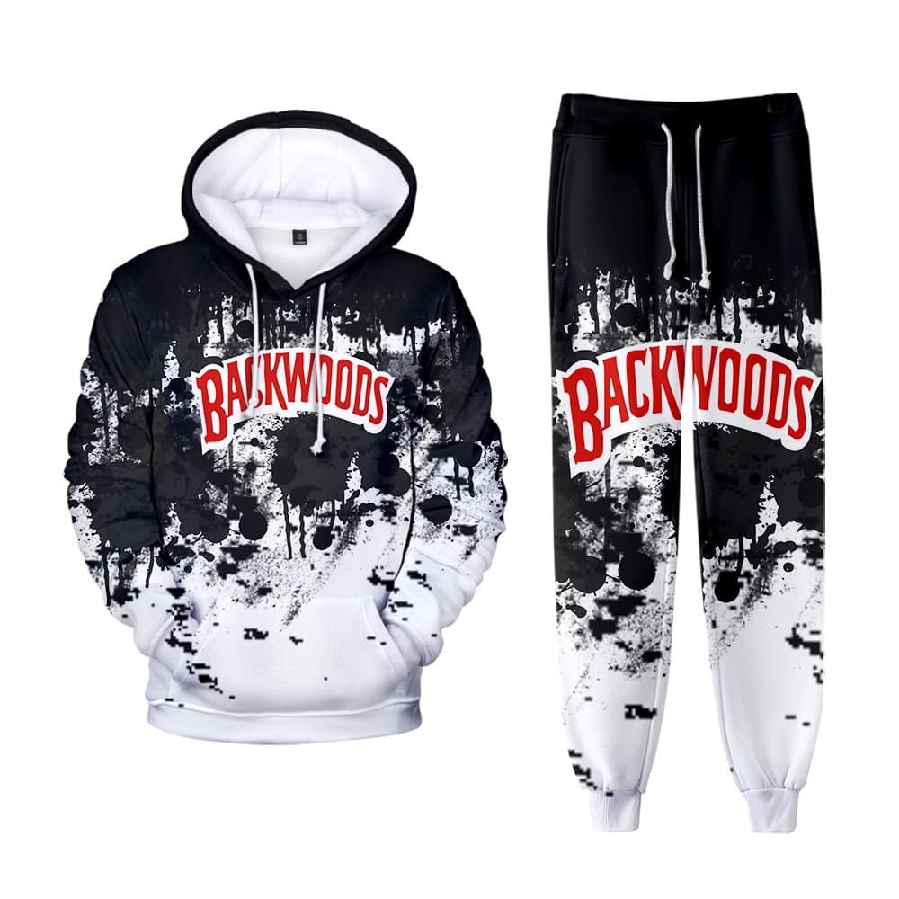 26 Cross-Border European and American New Products, Cigar 3D Digital Color Printing, Hooded Sweatshirt, Jogger Pants, Casual Hooded Sweatshirt Set