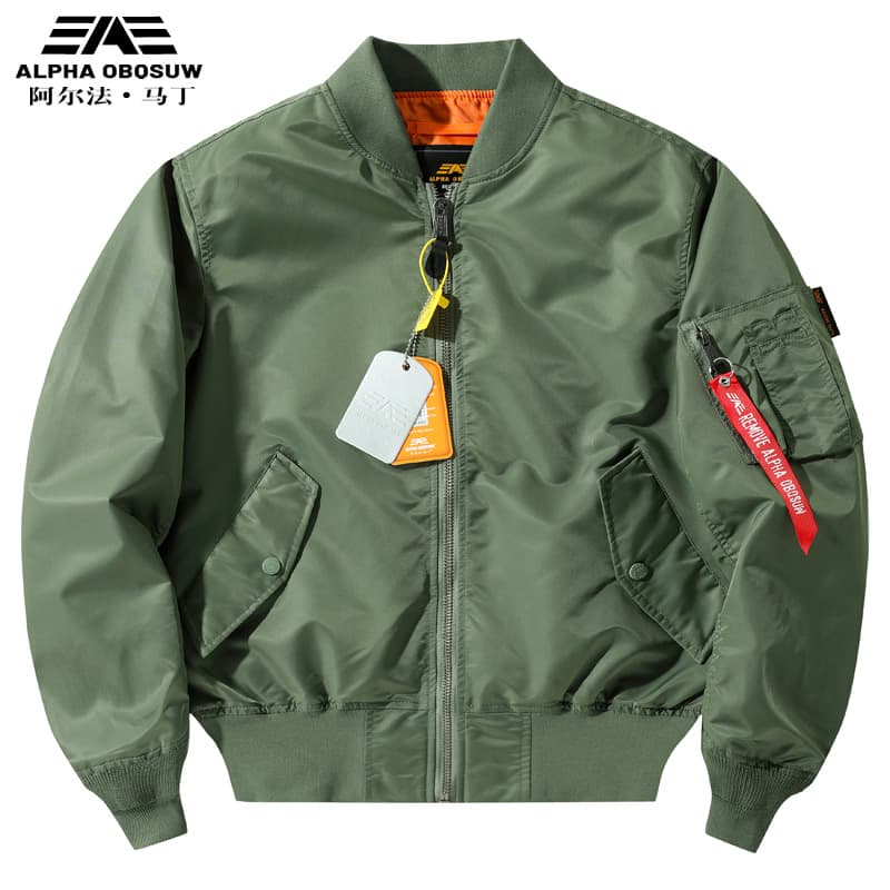 Alpha Martin Fashion Pilot Jacket Men's Fall Lightweight Baseball Jacket MA1 Classic Cross-border Export