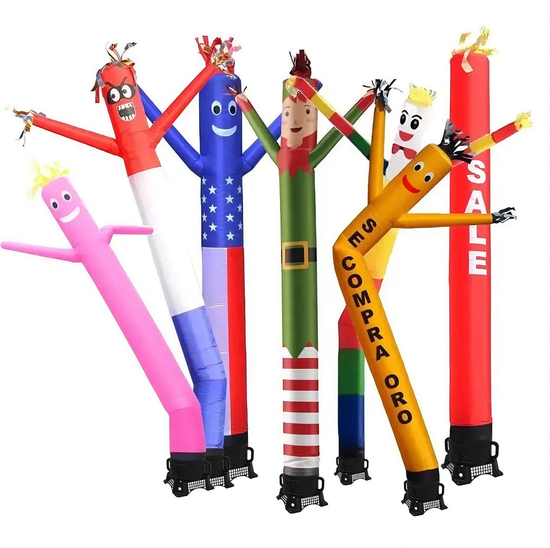 Single-Leg Full-Color Printed Inflatable Dancing Man Air Dancer Storefront Attraction Inflatable Puppet Inflatable Dancer