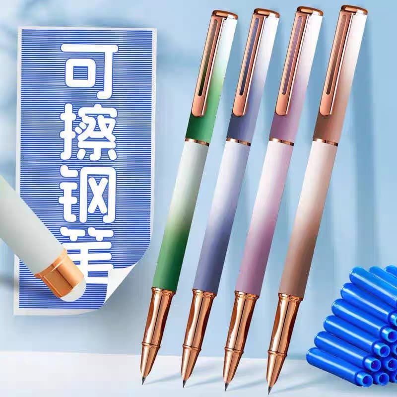 Thermal erasable pen 0.38mm for primary school students, third grade calligraphy practice, children's posture pen, replaceable ink bag