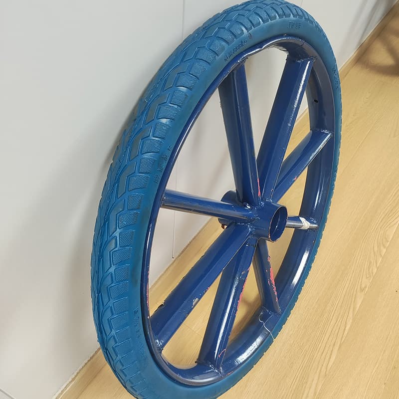 Construction site handcarts, dump trucks, and handcarts with 26X21/2 tires, made of solid rubber.