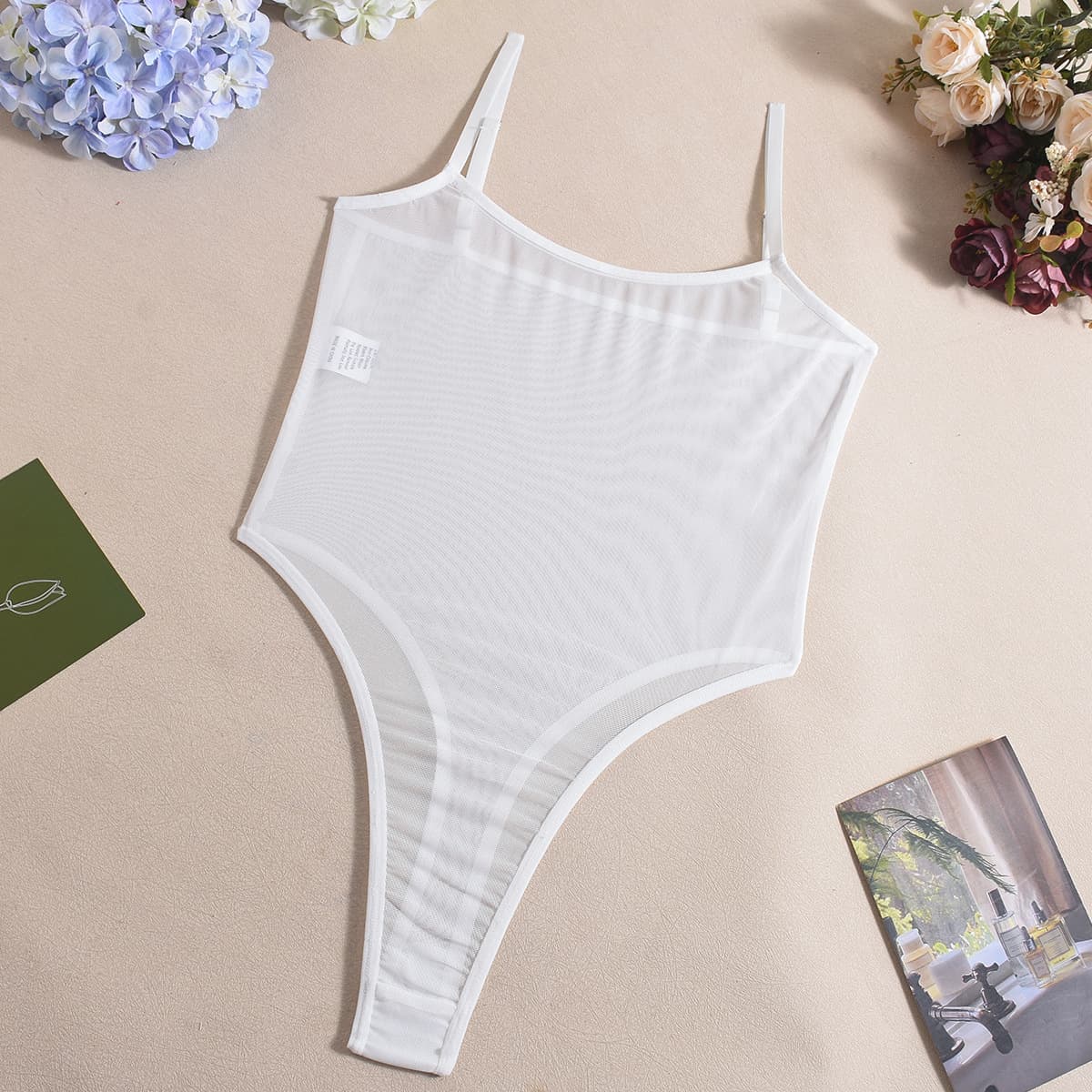 New European and American Cross-border Export Tight Casual See-through Mesh Sexy Bodysuit Lingerie