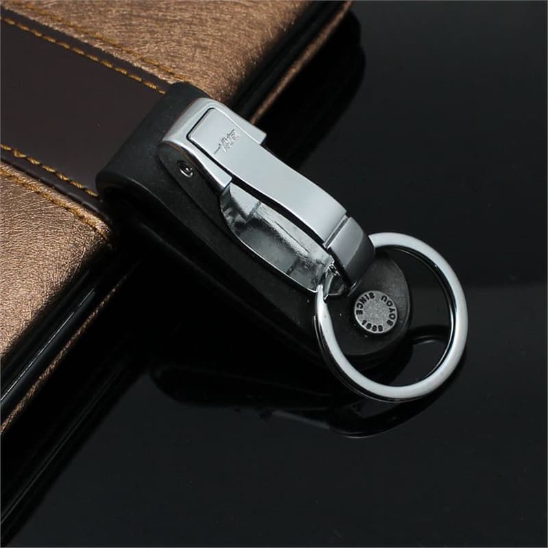 Boyou genuine men's leather key chain car key chain belt buckle high-end cowhide waist hanging creative gift