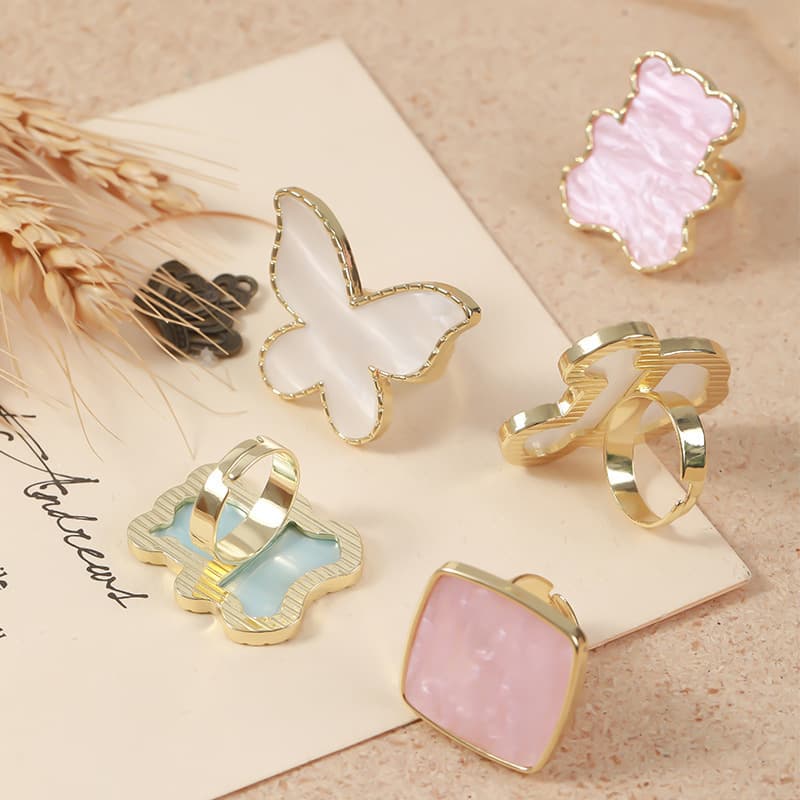 Nail Art Palette Agate Gold Edge Resin Crystal Painted Ring Palette Nail Display Display Nail Art Tools Wholesale