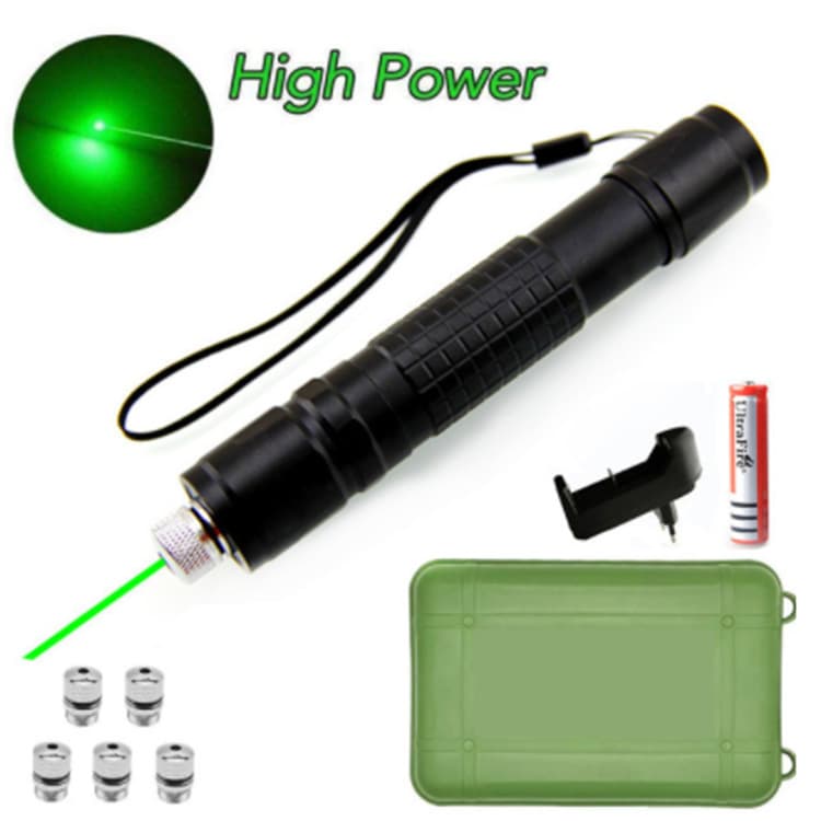 018 Green light star-filled laser pen single-point square grid pointing star laser light high-power sales pen outdoor rescue