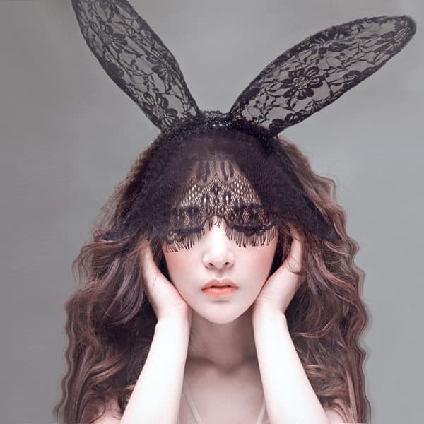 Night Three Lingerie Women's Headpiece Veil Bunny Ears Sexy Accessories Factory Wholesale Drop Shipping 3026