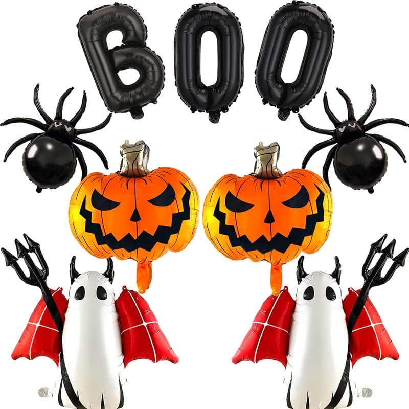 Black BOO letter pumpkin spider devil ghost balloon Halloween theme party atmosphere decoration balloon
