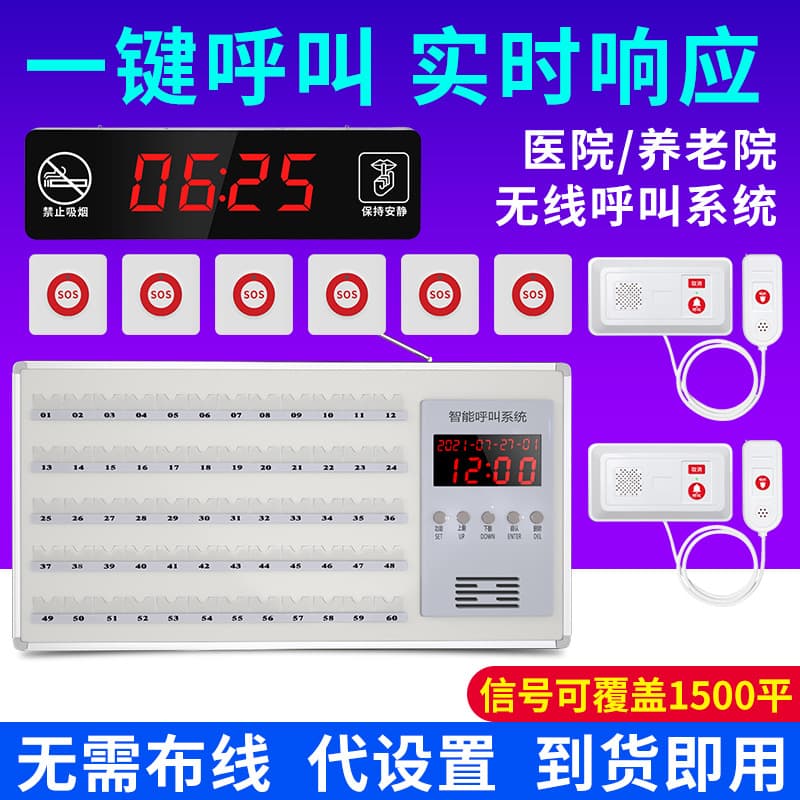Wireless call buttons for hospitals, nursing homes, clinics, nurse stations, wards, and beds; wired voice intercom wholesale.