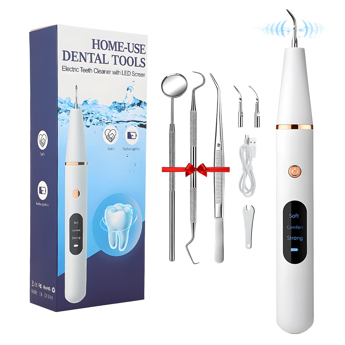 New Ultrasonic Home Oral Irrigator Portable Dental Scaler Oral Teeth Descaling Tool Electric Washer