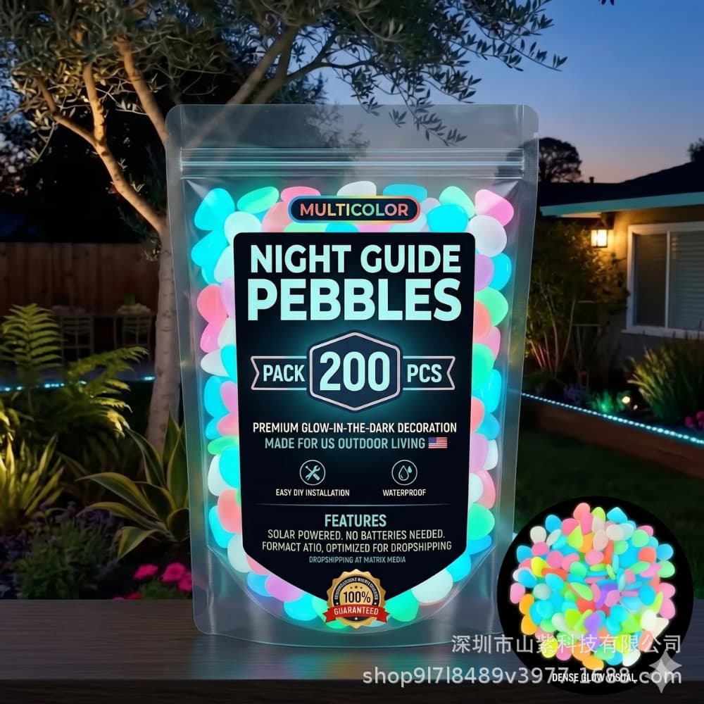 Cross-border Hot Seller Colorful Glow in the Dark Garden Stones