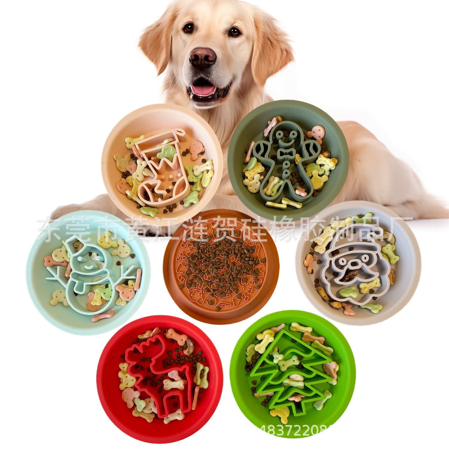 Spill-proof slow food bowl Fishing Rod Holders Cross-border pet licking mat dog sniffing mat