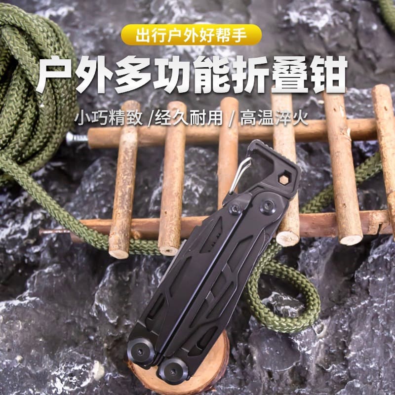 Wholesale stainless steel multifunctional folding pliers outdoor portable knife pliers camping portable combination tool pliers